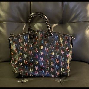 Black/Multi Medium Domed Dooney & Burke Satchel